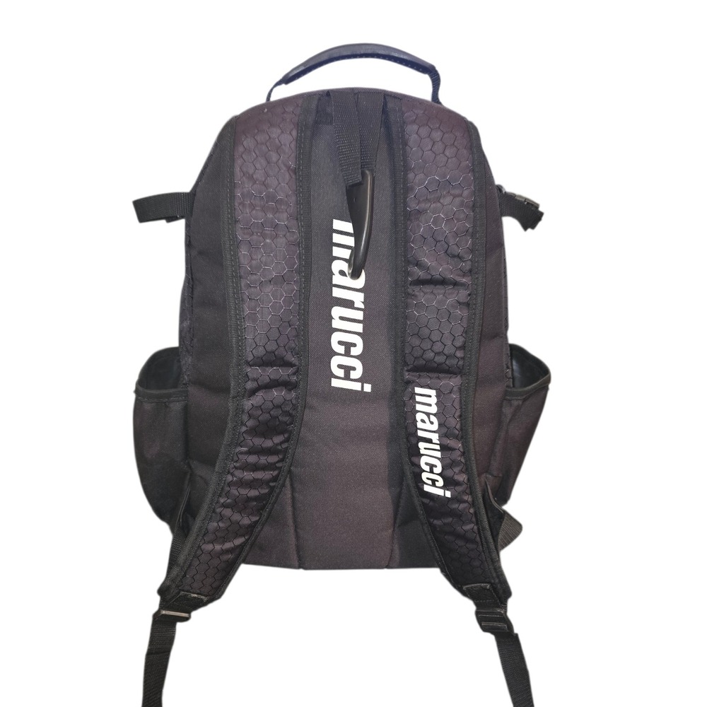 Marucci F5 Bat Pack Backpack OS Black Hexagon Baseball Softball Equipment Bag - Picture 3 of 13